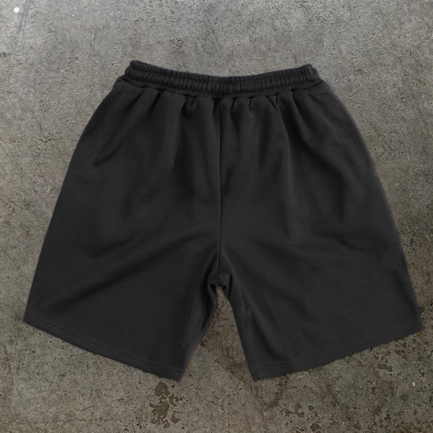 Cross Vintage Print Casual Street Shorts