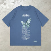 Casual butterfly print T-shirt