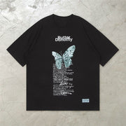 Casual butterfly print T-shirt