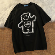 Neresum Burgundy Short Sleeve Bear T-Shirt