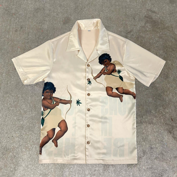 Vintage Angel Drape Short Sleeve Shirt