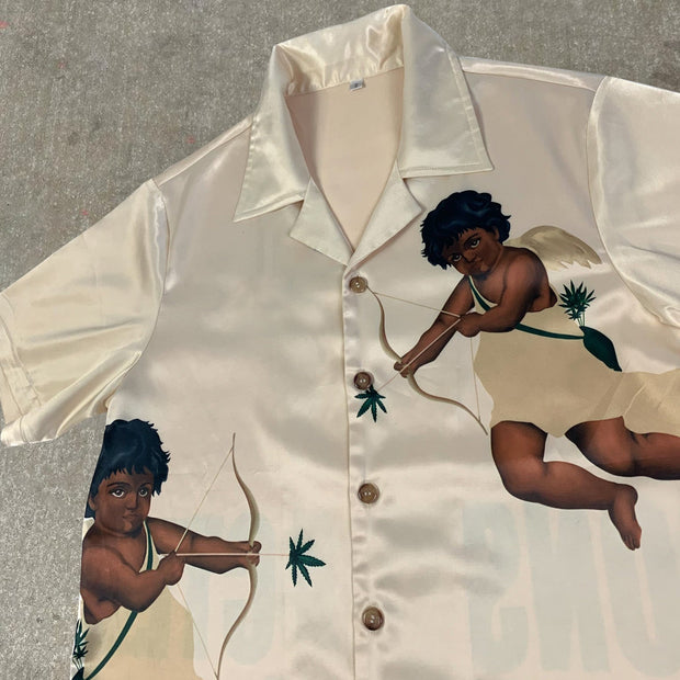 Vintage Angel Drape Short Sleeve Shirt