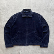 Corduroy Solid Jacket with Pony Embroidery