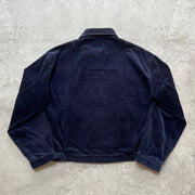 Corduroy Solid Jacket with Pony Embroidery