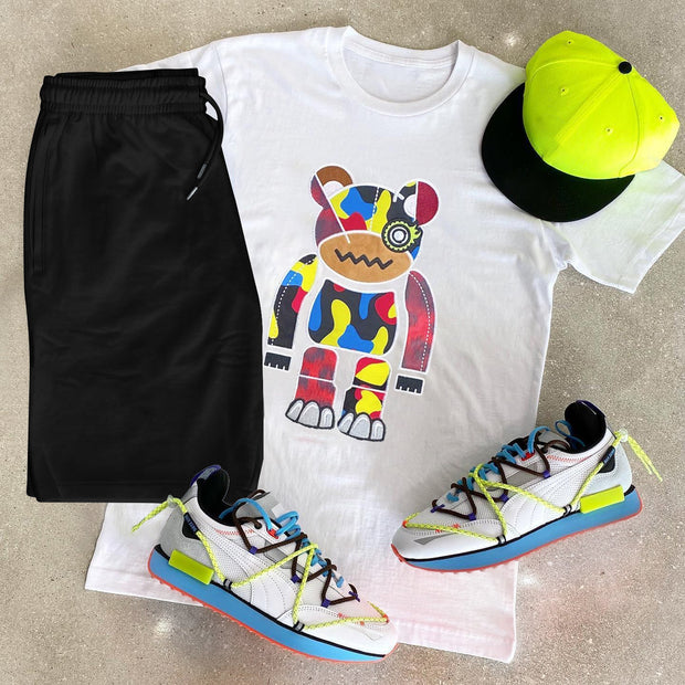 Casual Print Crew Neck T-Shirt Set