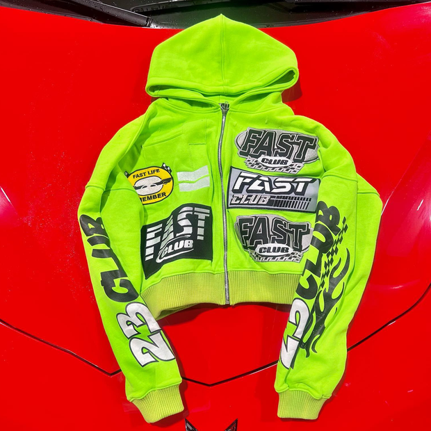 Vintage live fast worker hoodie