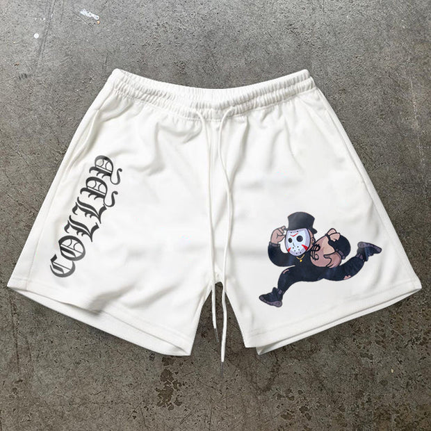 Tide brand retro print cartoon shorts