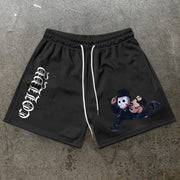 Tide brand retro print cartoon shorts