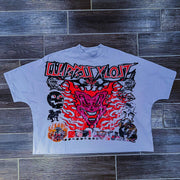 rock print street T-shirt