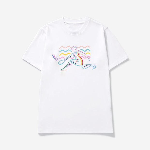 Fashion Line Art Print Short Sleeve T-Shirt