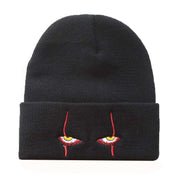 Pennywise scary eyes horror clown eyes knitted warm hip-hop hat