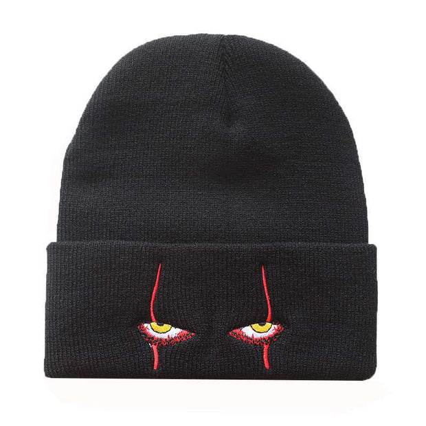 Pennywise scary eyes horror clown eyes knitted warm hip-hop hat