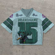 Cigar Dog Casual Street Mesh Jersey
