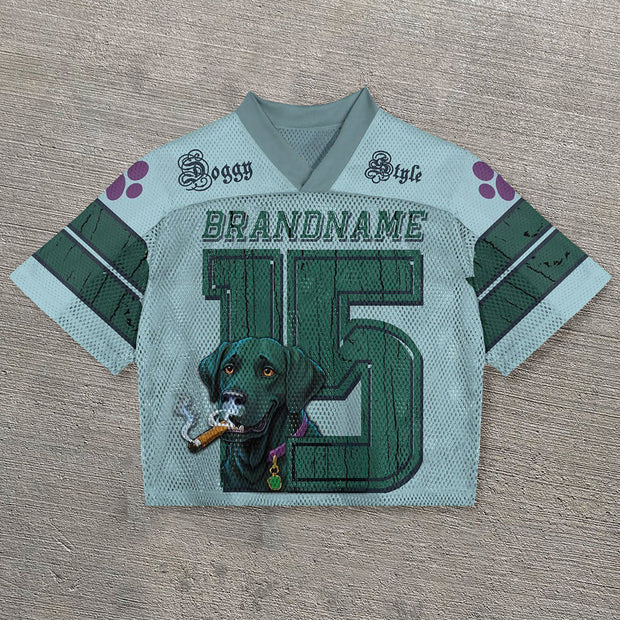Cigar Dog Casual Street Mesh Jersey