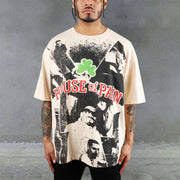 Gangster Print Casual Street T-Shirt