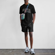 Casual printed sports short sleeve shorts suit