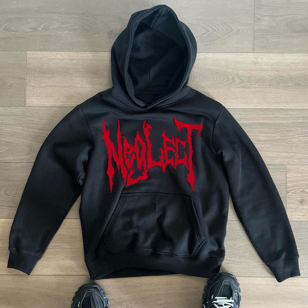 Neglect Print Long Sleeve Hoodies