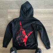 Neglect Print Long Sleeve Hoodies
