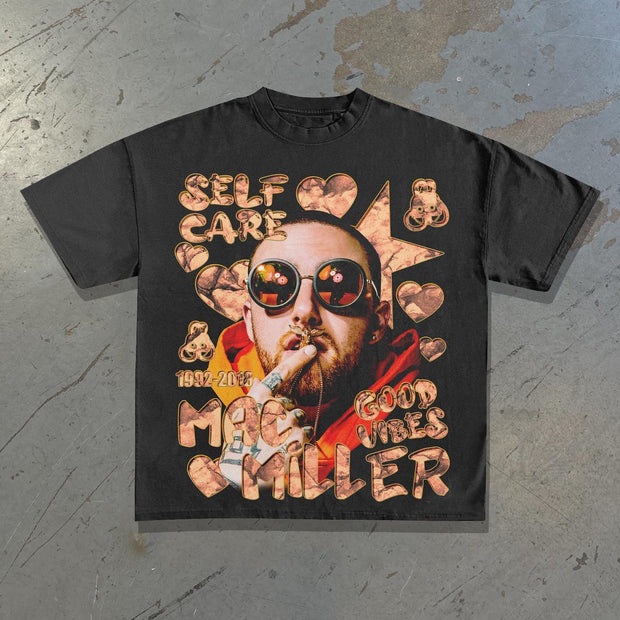 Rap Print Cotton T-Shirt