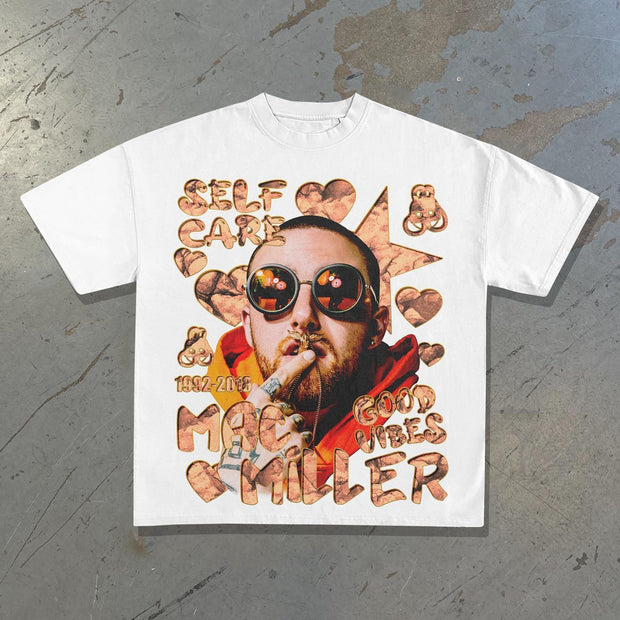 Rap Print Cotton T-Shirt
