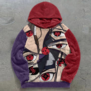 Contrast Naruto Casual Plush Hoodies