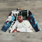 Blond Character Print Long Sleeve Zipped Jacket