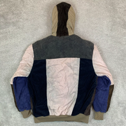 Vintage Corduroy Zipper Contrast Jacket