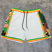 Street Contrast Casual Sports Mesh Shorts