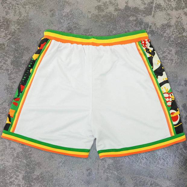 Street Contrast Casual Sports Mesh Shorts