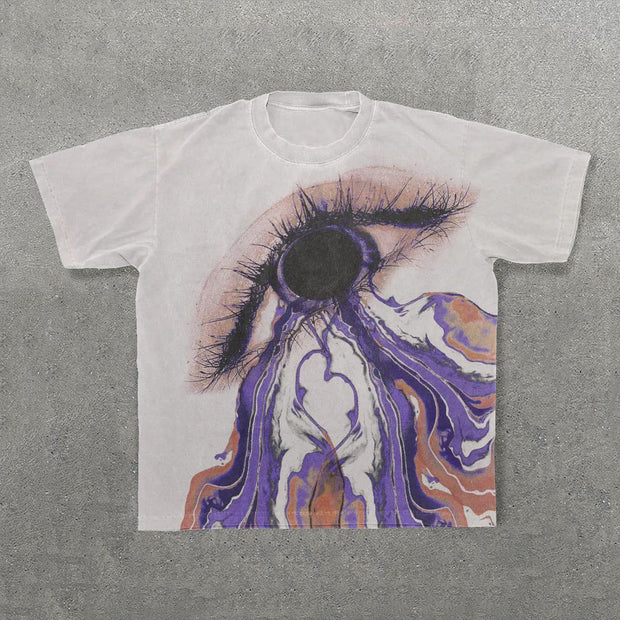 Eyes Print Short Sleeve T-Shirt