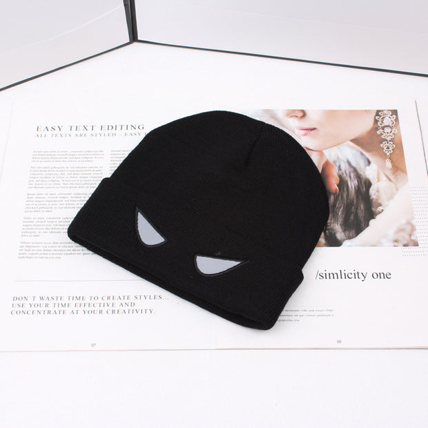 Cartoon Luminous Eyes Warm Beanie