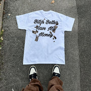 Oversized T-shirt with pop singer print