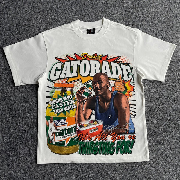 Casual Sports Drink Printed T-Shirt