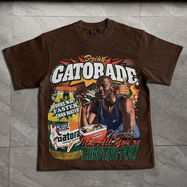 Casual Sports Drink Printed T-Shirt