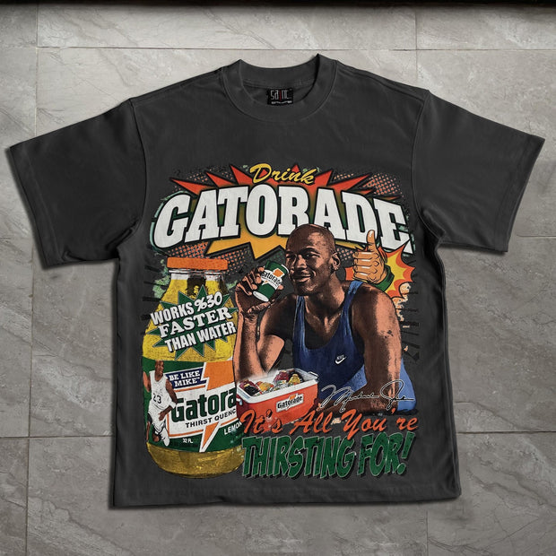Casual Sports Drink Printed T-Shirt