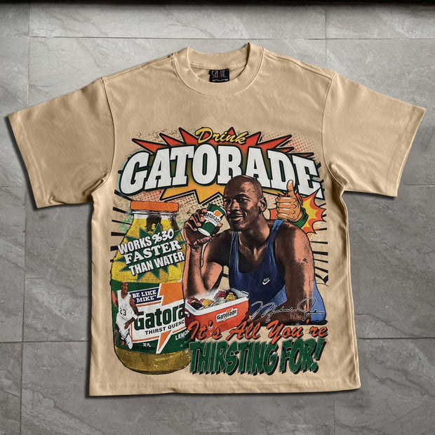Casual Sports Drink Printed T-Shirt