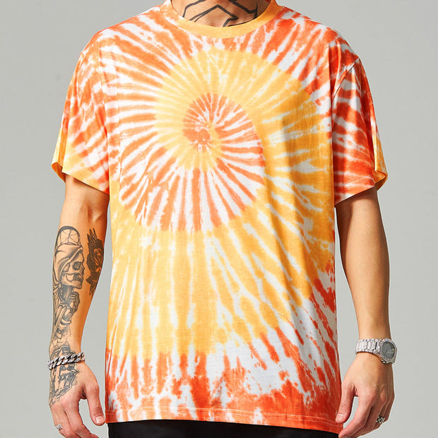 Street personality tie-dye loose short sleeve men's T-shirt