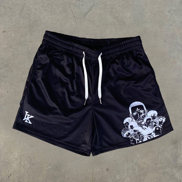 Trendy Personalized Print Casual Shorts