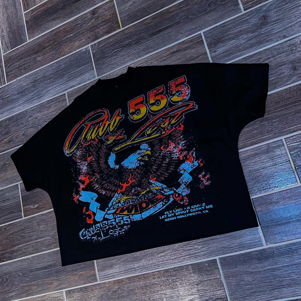 Eagle print street T-shirt