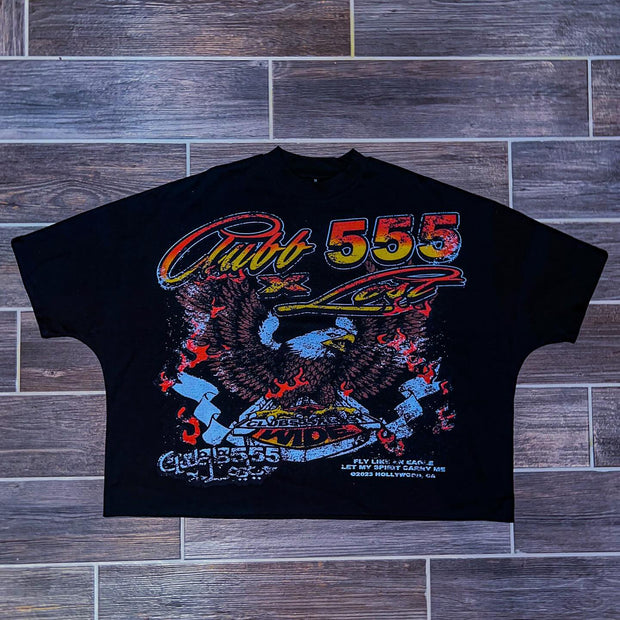 Eagle print street T-shirt