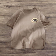 Personalized sweet print loose short-sleeved T-shirt