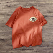 Personalized sweet print loose short-sleeved T-shirt