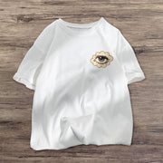 Personalized sweet print loose short-sleeved T-shirt