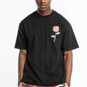 Hand drawn elements rose flower cross cartoon illustration couple men's t-shirt