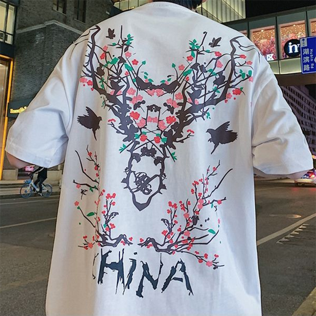 Street fashion trend loose casual short-sleeved t-shirt