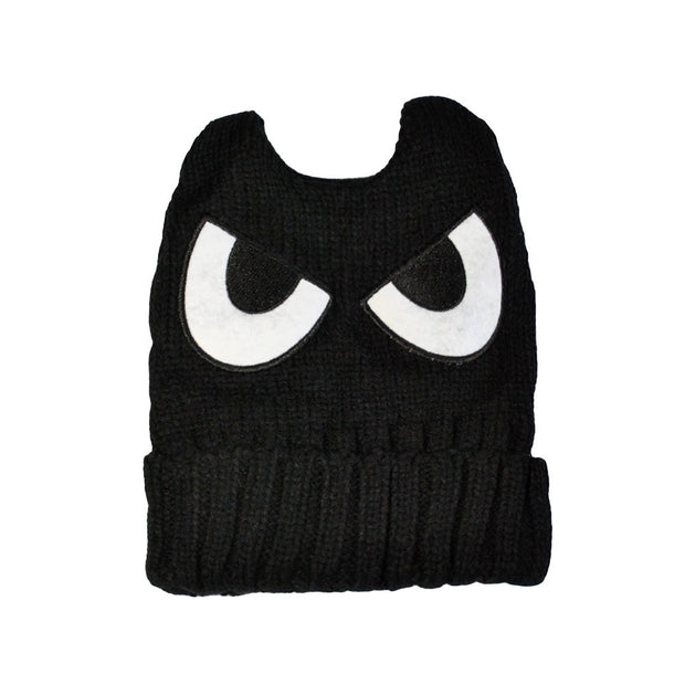 Eye embroidery devil horn hat