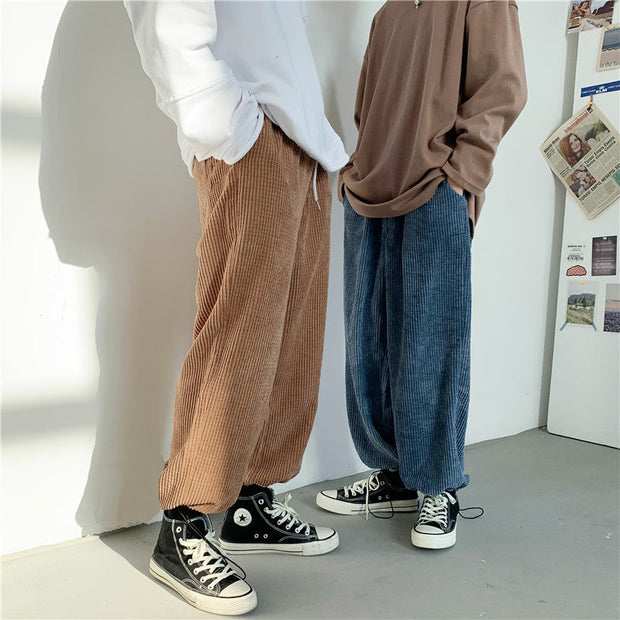 Loose drawstring trousers