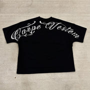 Personalized Multi-face Letter Print Short Sleeve T-shirt