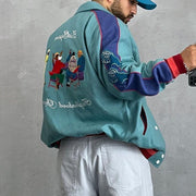 Casual vintage old life rugby jacket