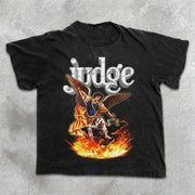 Angel Flame Graphic Print Short Sleeve T-Shirt